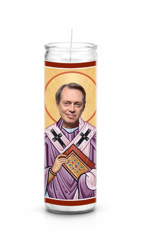 steve buscemi saint celebrity prayer candle gift