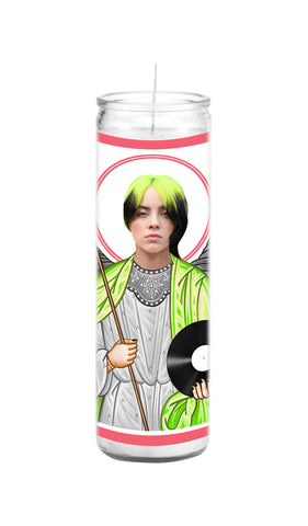 Billie Eilish Saint Celebrity Prayer Candle